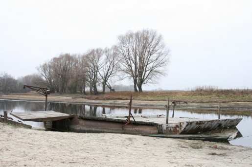 Уровень воды в реке Сула в ноябре 2012 года