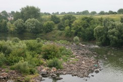 За дамбой Трушковского водохранилища